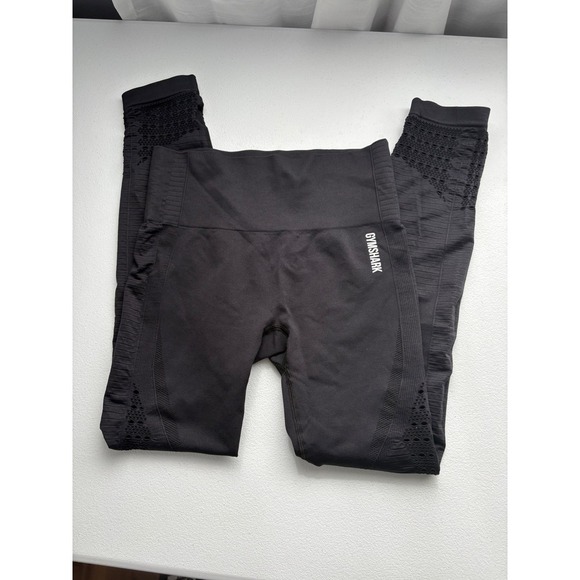 Gymshark Vital Seamless Leggings High Waisted Workout Gym Activewear Black M - Picture 7 of 7